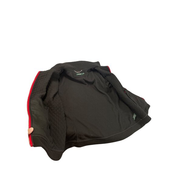 Lauren Ralph Lauren Womens Black Red Diamond Quilted Zip Fleece Jacket Sz 3X SKU - Picture 13 of 16